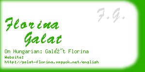 florina galat business card